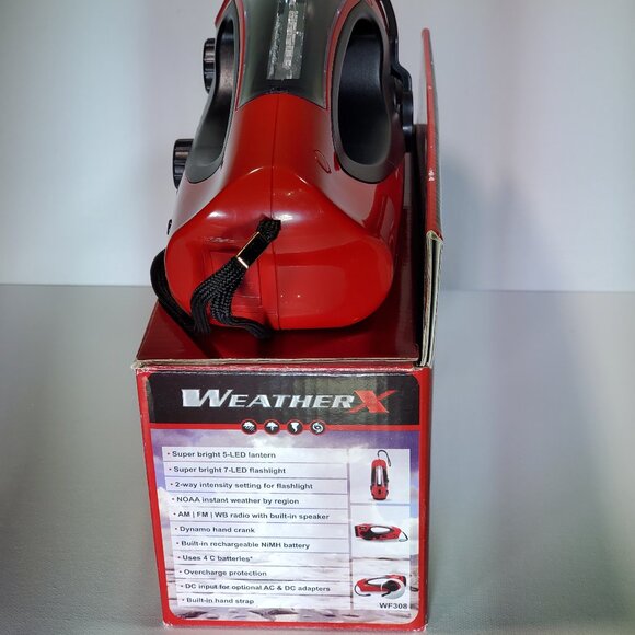 WEATHER X EMERGENCY WEATHER RADIO WITH AM-FM & WEATHER BAND, DIGITAL CLOCK - Picture 4 of 4